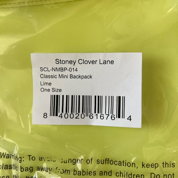 Stoney Clover Lane Classic Mini Backpack in Lime 🍋‍🟩 BNWT discontinued color - Picture 8 of 9